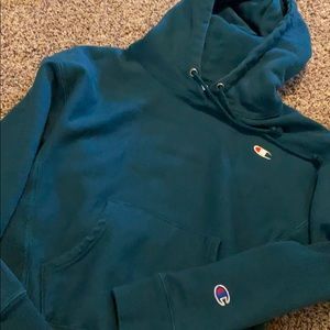 Champion teal hoodie